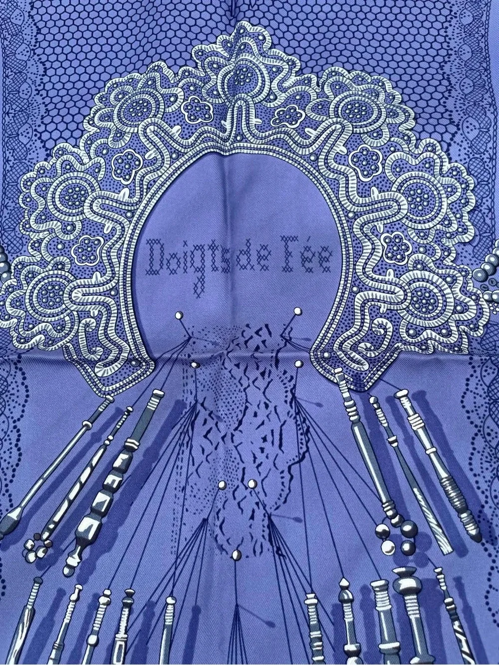 Hermes Lavender and Purple Silk Scarf - Picture 13 of 15